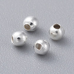 Silver Color Plated Round Iron Spacer Beads&nbsp;X-E004-S