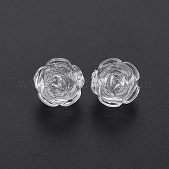 透明なアクリルビーズ  花  透明  10x10mm  穴：1.5mm  約1110個/500g&nbsp;TACR-T003-23