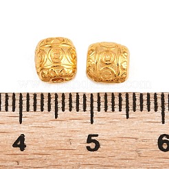 チベットスタイル合金バレルビーズ  カドミウムフリー＆鉛フリー  ゴールドカラー  7x6.5mm  穴：2mm  約1470個/1000g&nbsp;TIBEB-5178-G-RS