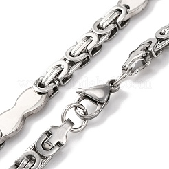 201 Stainless Steel Gourd Byzantine Chain Necklace&nbsp;NJEW-F222-33P