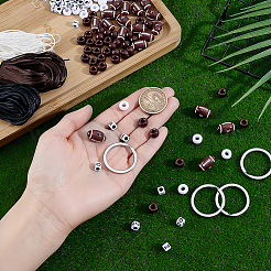 ラグビーキーホルダーのDIYキット  不透明なプラスチックビーズを含む  アクリルビーズ  鉄のキーリング  ポリエステル糸  ミックスカラー  6x6x6mm  穴：3mm&nbsp;DIY-PH0035-63