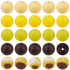 80Pcs 5 Styles Silicone Beads&nbsp;SIL-SC0003-06D