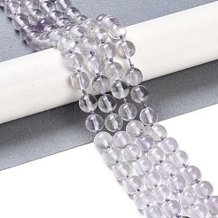 天然アメジストビーズ ビーズ連売り  ラウンド  8mm  穴：1mm  約46個/連  16.14''（41センチメートル）&nbsp;G-Q164-G05-01