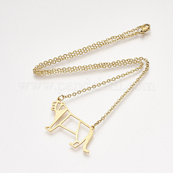 201 Stainless Steel Pendant Necklaces&nbsp;NJEW-T009-JN096-2-40