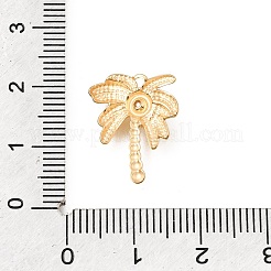 304ステンレスペンダント  プラスチックパール付き  ココナッツツリーチャーム  イオンプレーティング（ip）  18KGP本金メッキ  17.5x14x3mm  穴：1x1.5mm&nbsp;STAS-E531-24G