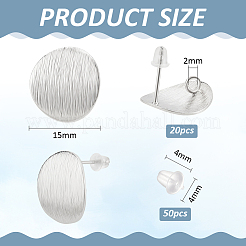 20Pcs Brass Ear Stud Findings&nbsp;KK-BC0013-98