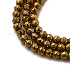 Electroplated Synthetic Non-magnetic Hematite Beads Strands&nbsp;G-H001-51B
