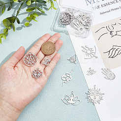 20Pcs 10 Styles 304 Stainless Steel Laser Cut Charms&nbsp;STAS-UN0048-70