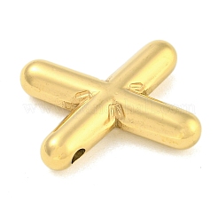 イオンプレーティング（IP）304ステンレスペンダント  バルーンレターチャーム  ゴールドカラー  文字x  19.5x16.5x5mm  穴：2mm&nbsp;STAS-B071-01G-X