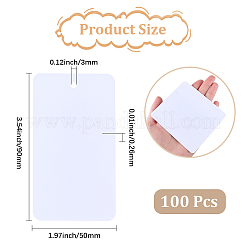 100Pcs Rectangle Blank PVC Price Tags&nbsp;CDIS-SP0001-40A