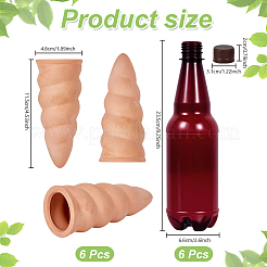 6Pcs PET Plastic Bottle with Screw Lid&nbsp;AJEW-NB0009-02B