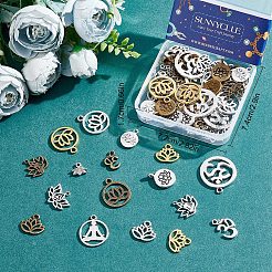 68Pcs 17 Style Tibetan Style Alloy Charms&nbsp;TIBEP-SC0001-92