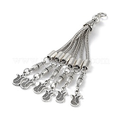 Tibetan Style Alloy Curb Chain Tassel Big Pendants&nbsp;FIND-K013-01AS-02