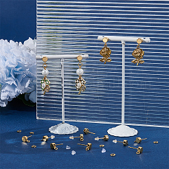 真鍮製スタッドピアスパーツ  丸カンとプラスチック製のイヤーナット付き  カン付き  18KGP本金メッキ  9x6mm  穴：1.8mm  ピン：0.8mm&nbsp;KK-CN0003-42G