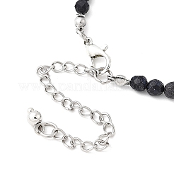 2Pcs Natural Garnet & Synthetic Blue Goldstone Round Beaded Bracelets for Men Women&nbsp;BJEW-JB12336