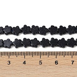 合成ブルーゴールドストーン青金砂石ビーズ連売り  スモモの花  6~6.5x6x2.5mm  穴：0.8mm  約60~63個/連  14.37~14.84''（36.5~37.7センチメートル）&nbsp;G-B138-C14-01