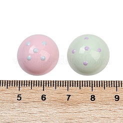 プラスチックカボション  スポットチャーム  ミックスカラー  フラットラウンド  18x9mm&nbsp;FIND-Z077-02B