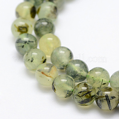 Natural Prehnite Beads Strands&nbsp;G-P322-48-8mm