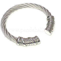 304 Stainless Steel Cuff Bangles&nbsp;BJEW-F274-03AS
