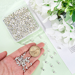 400個の合金ビーズ  葉  銀  5x8x2.5mm  穴：1.2mm  400pc&nbsp;FIND-SP0002-36D