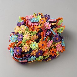 Daisy Embroidery Polyester Ribbon&nbsp;OCOR-WH20003-113C