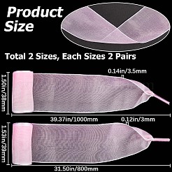 2 Pairs 2 Style Gradient Color Nylon Chiffon Shoe Laces&nbsp;FIND-GF0004-83A