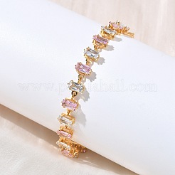 Brass Link Chain Bracelets&nbsp;BJEW-D378-06G