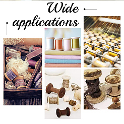 48Pcs 3 Style Schima Wood Sewing Embroidery Thread Spool&nbsp;ODIS-PH0001-41