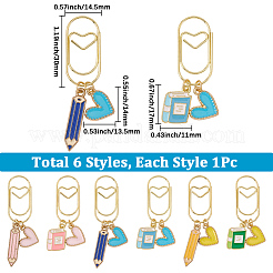 6Pcs Iron Paper Clips&nbsp;AJEW-BM00006