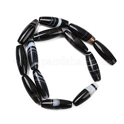 Natural Striped Agate/Banded Agate Beads Strands&nbsp;G-S280-10F