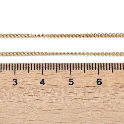 304ステンレスネックレス  カーブチェーンネックレス  ゴールドカラー  16.14インチ（41cm）&nbsp;X-NJEW-E080-11G
