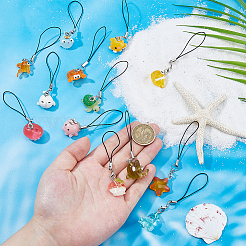 14Pcs Resin Mobile Straps&nbsp;HJEW-DC00072