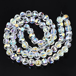 Electroplate Transparent Glass Beads Strands&nbsp;EGLA-N002-30-C01