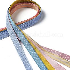 18 Yards 6 Colors Polyester Ribbon&nbsp;SRIB-C001-B08