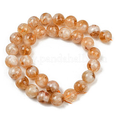Heated Natural Citrine Beads Strands&nbsp;G-L657-B01-12mm