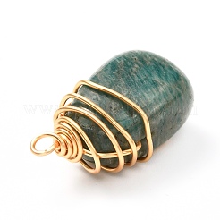 Teardrop Natural Mixed Gemstone Beads Pendants&nbsp;PALLOY-JF00994