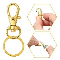 DIY 合金製回転式ロブスター クロー クラスプと鉄製スプリット キー リング キーチェーン検索キット  アンティークブロンズ  21~30.5x11x6mm  穴：5x9mm&nbsp;DIY-YW0010-44AB