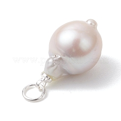 Natural Baroque Pearl Keshi Pearl Pendants&nbsp;PALLOY-JF05005