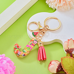 Fruit Series Letter Resin Keychains&nbsp;KEYC-TAC0033-02J