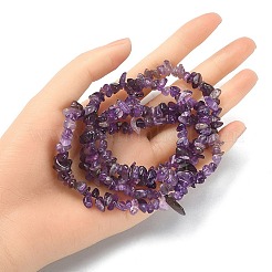 Natural Amethyst Chip Beads Strands&nbsp;G-YW0002-09