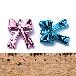 UVメッキアクリルパーツ  蝶結び  ミックスカラー  29.5x26x8mm  穴：2.8mm&nbsp;OACR-E033-29