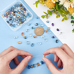 120Pcs 10 Colors Electroplate Glass Beads&nbsp;GLAA-GA0001-50