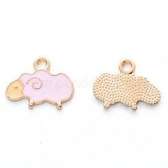Alloy Enamel Pendants&nbsp;X-ENAM-R059-08B-RS