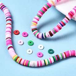 Handmade Polymer Clay Beads Strands&nbsp;CLAY-R089-6mm-096