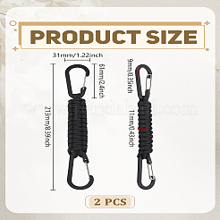 2Pcs Zinc Alloy Rock Climbing Carabiners&nbsp;KEYC-LP0001-01