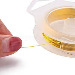 Round Copper Wire for Jewelry Making&nbsp;CWIR-WH0001-0.4mm-05-1