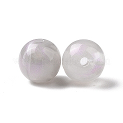 不透明なアクリルビーズ  キラキラビーズ  ラウンド  ライトグレー  10.5~11mm  穴：2mm  約510個/500g&nbsp;OACR-E014-19B-04