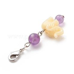 Natural Gemstone Beaded Pendant Decorations&nbsp;HJEW-JM00711-02