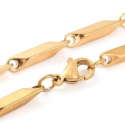 304 Stainless Steel Rectangle Link Chain Necklaces for Women&nbsp;NJEW-G140-05G