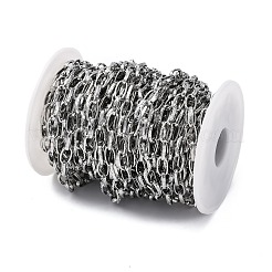 304 Stainless Steel Textured Cable Chains&nbsp;STAS-P386-10P